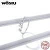 WOSTU Love Ring Resizable Finger Rings 925 Sterling Silver for Women Fine Wedding Ring Jewelry