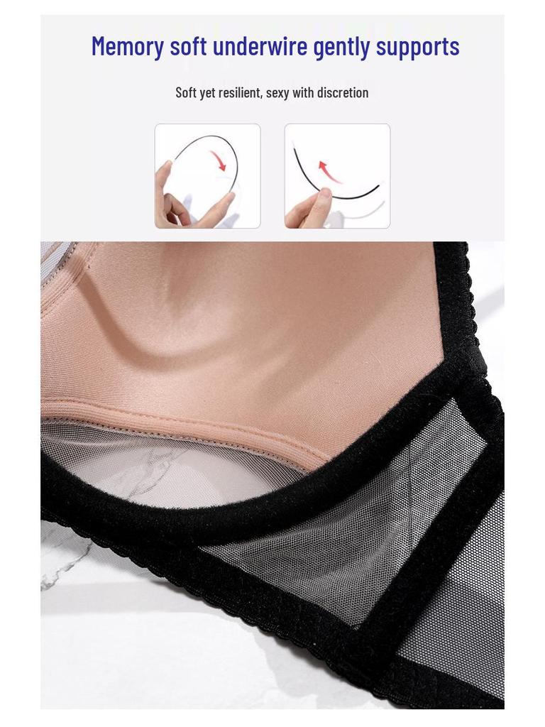 French Lace Lingerie Set: Sexy Pure Desire Bra for Breast Enhancement, Perfect for Small to Large Busts