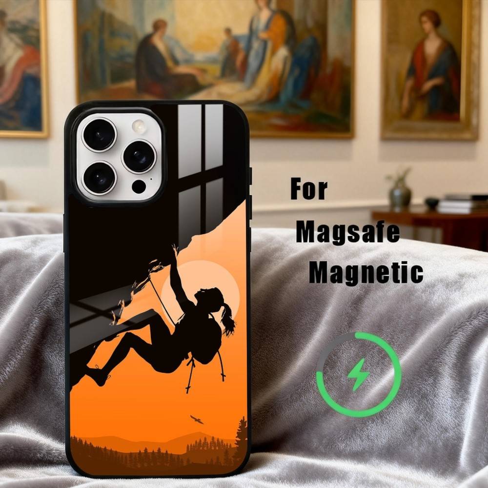 R-Rock C-Climbing Wall Art Phone Case For iPhone 17,16,15,14,13,12,Plus,Pro,Max for Magsafe Magnetic Wireless Charging