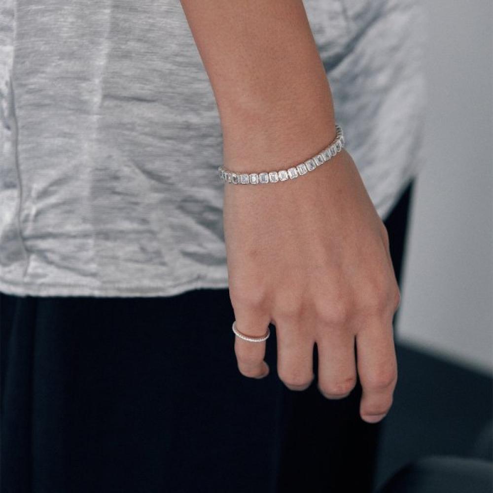 Huit.Silver.95 925 Silver Carre Dew Bracelet
