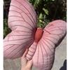 Butterfly Throw Pillow, Pink Butterfly-Shaped Glitter Velvet Stuffed Cushion Shiny Spring Decorative Animal Pillow for Couch Living Room Bed