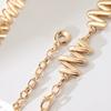 New Lady Wave High Quality Glossy Geometric Metal Fashionable Texture Color Resistant Exquisite Waist Chain
