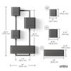 Umbra Cubico Wall Black [Official] Planter,
