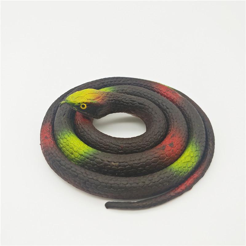 Children's Soft Rubber Toy - Large Green Fake Snake Prank Model