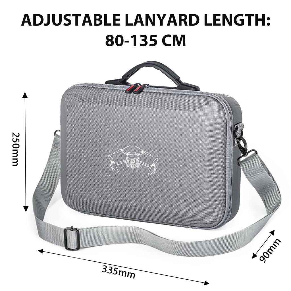 STARTRC DJI Mini 4 Pro Case, Mini 4 Pro Fly More Combo Bag, Drone Portable Bag, PU Case, Accessories, Portable Carrying Case, Water-Resistant, Full