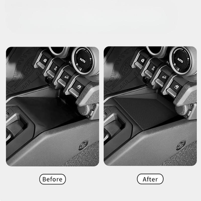 Dla Suzuki Jimny 2025 2025 Pudełko do Przechowywania Konsoli Środkowej Centralna Taca Podkładka Organizer Przechowywanie Uporządkowanie Akcesoria Wnętrza Samochodu Czarny