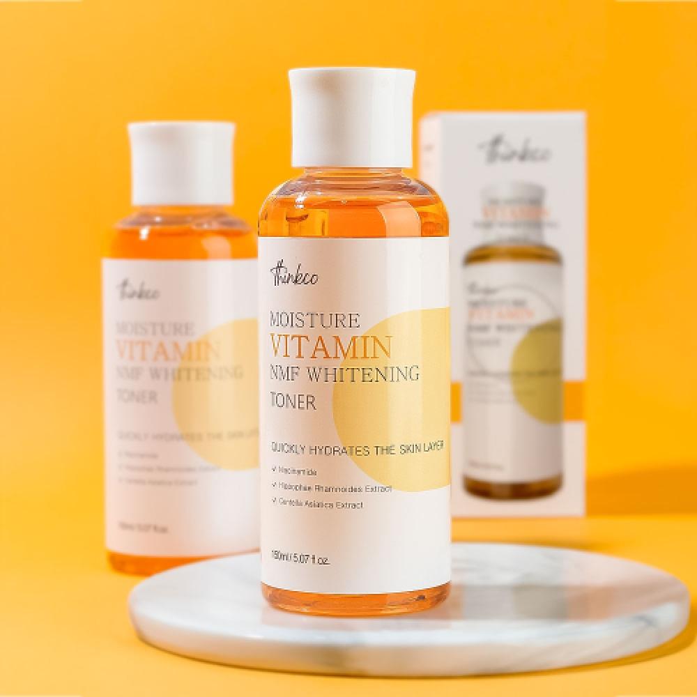 Thinkco Moisture Vitamin Nmf Whitening Toner Ampoule Cream Skincare Set Of 3