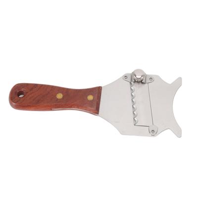 Rallador de Trufa Ajustable Fácil de Usar Acero Inoxidable Cortador de Trufa con Mango de Madera Ergonómico
