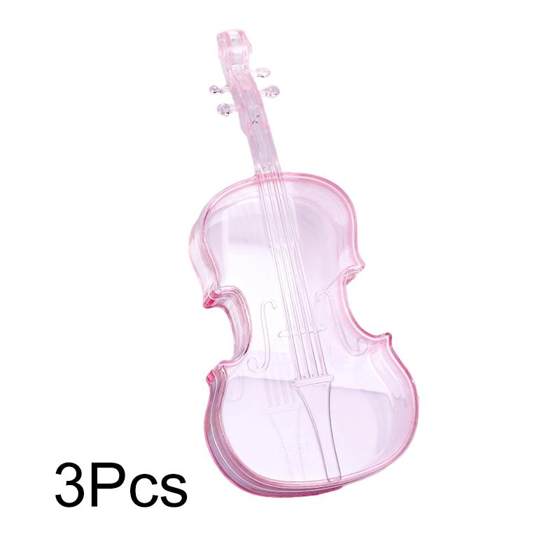 3Pcs/Pack Candy Creative PP Wedding Violin Shape Packing Baby Shower Birthday Party Favors Gift Box