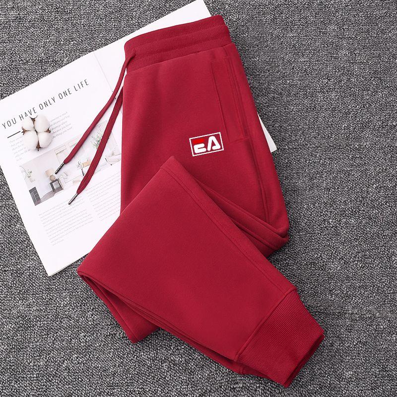 

Женские флисовые спортивные штаны с завязками на щиколотках, новые осенне-зимние, повседневные, модные хлопковые длинные штаны для весны и осени, зимняя верхняя одежда Wine Red-pants L [Winter Fleece-lined]]