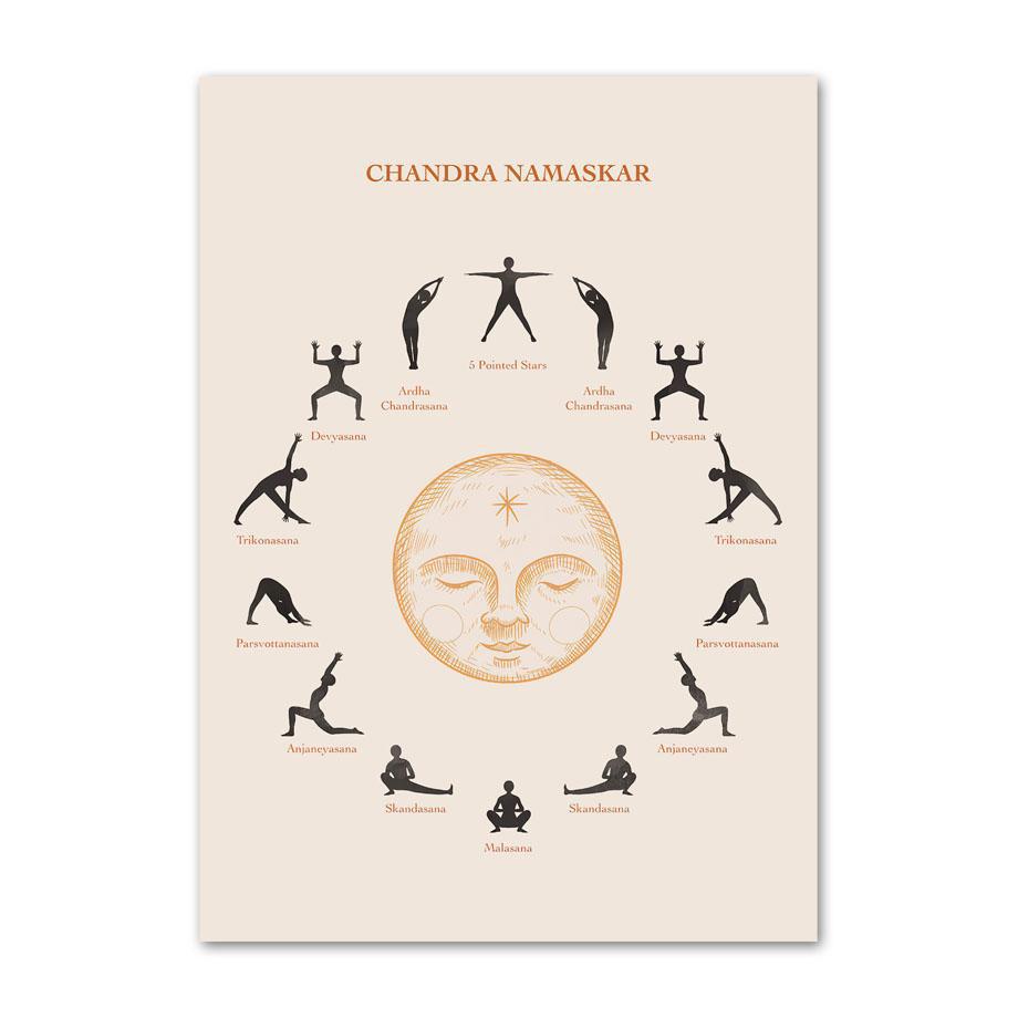 Yoga Sun Salutation Fitness Zen Wall Art Canvas Painting Nordic Posters And Prints Wall Pictures For Living Room Spiritual Decor