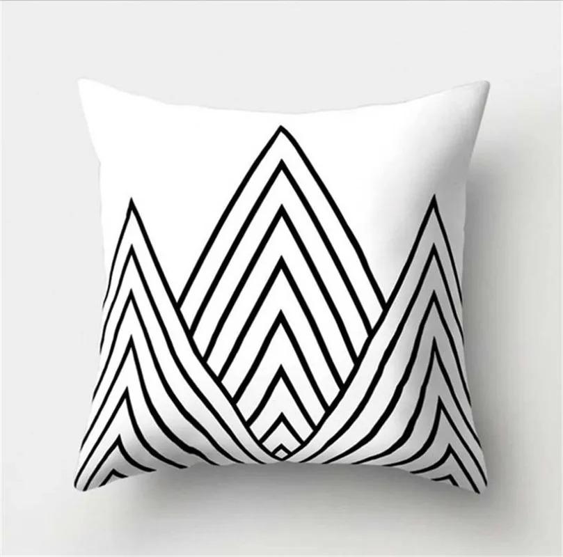 Alphabet Arrow Black and White Decorative Pillowcase Car Ornaments Office Living Room Sofa Home Pillowcase