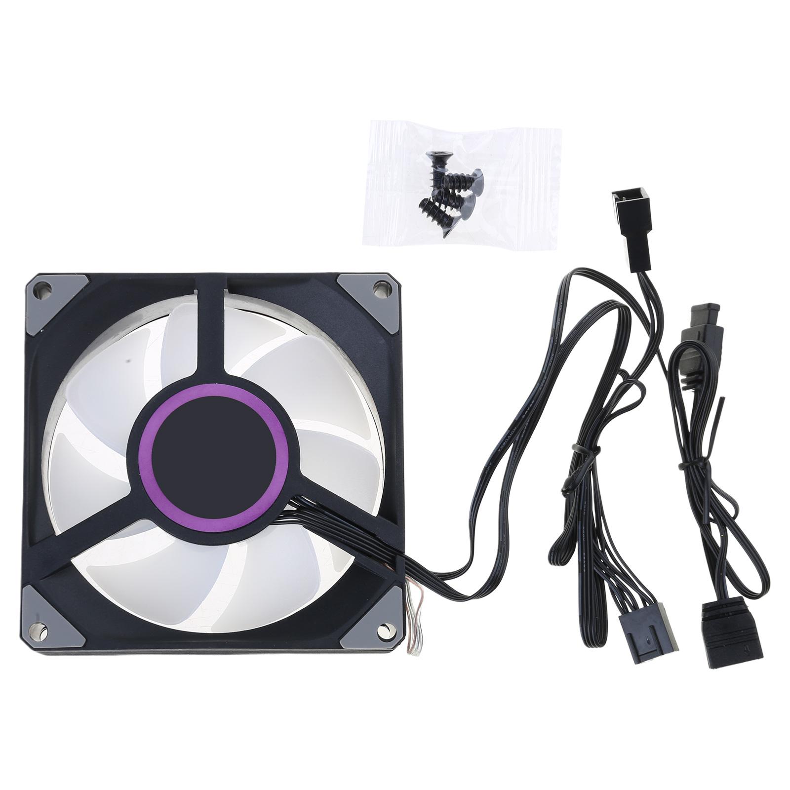 

90 мм ARGB LED PWM вентилятор охлаждения настольный процессор воздушный кулер тихая работа для корпуса ПК 9 см 9025 вентилятор чёрный