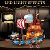 Piratenschiff Bausteine Set Zusammenbauen Bausteine Spielzeug Mit LED Bausteinen Modell Kindergeburtstag Weihnachtsgeschenk