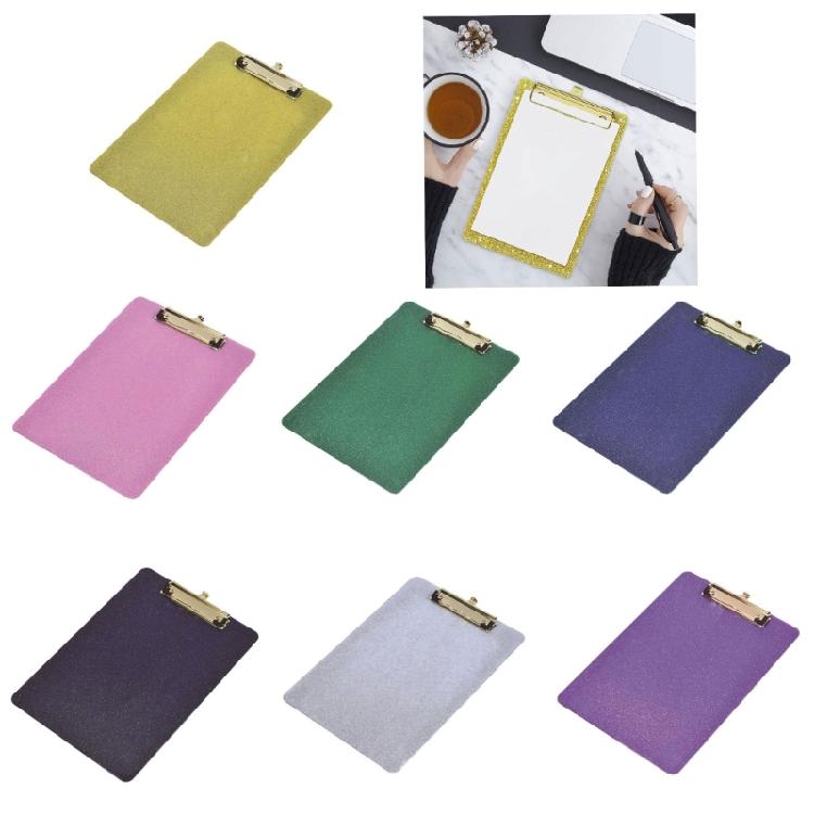 A4 Writing Board Glitter Clipboard Hanging Clipboard Document Clipboard Acrylic Clipboards for Office School