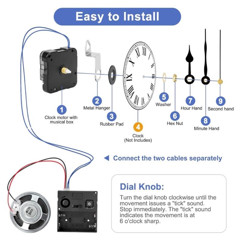 Automatic Music Melodys Chimings Clock Movement Mechanism For Large Floor Clocks Repair Part Durable Construction