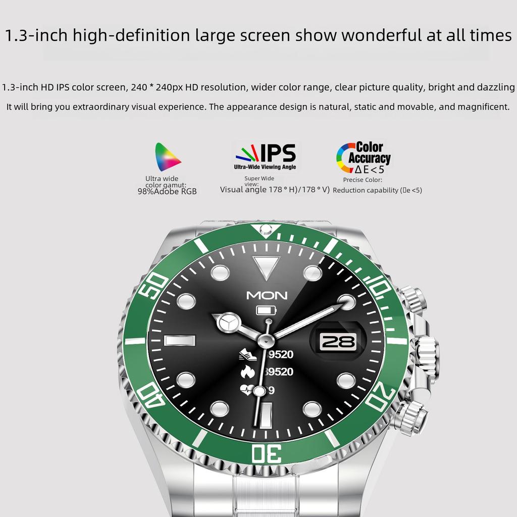 AW12 High-End Green Smartwatch with Bluetooth Calling and Sports Features