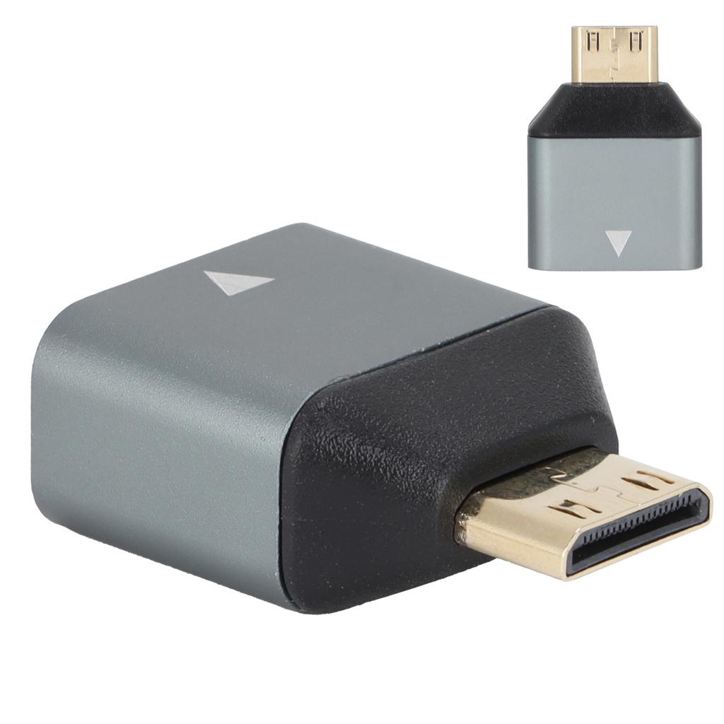 Mini HD Multimedia Interface Adapter Mini Male to Female Aluminum Alloy 4K HD Adapter