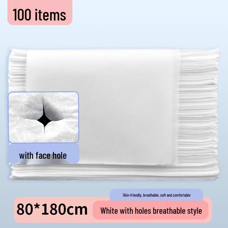 Thickened Non-Woven Disposable Bed Sheets - Breathable, Waterproof & Oil-Proof for Beauty Salons & Massage Tables