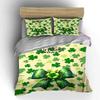 Green Shamrocks and Bow. Bedding Sets Duvet Cover Sets Duvet Covers Pillowcases(1 * Duvet Cover 2 * Pillowcases Without Duvet Insert)