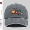 pc Fun Cute Three Birds Print Baseball Cap Casual Design Sun Hat Comfortable And Lightweight Buckle Adjustable Fashion Skateboa