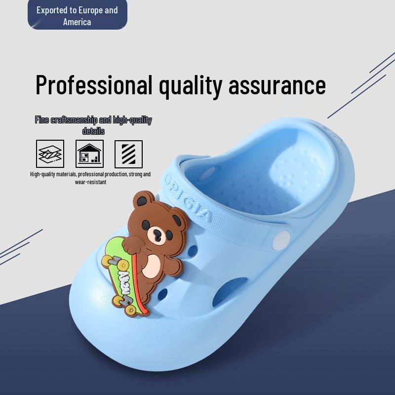 Sandales Sabots Antidérapantes en EVA pour Enfants, Semelle Épaisse, Port Extérieur, Convient aux Garçons et Filles d'Âge Moyen et Plus Âgés