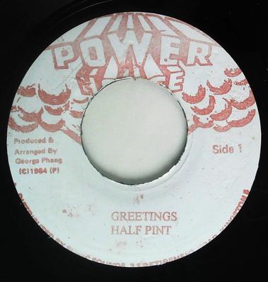 7inch Record HALF PINT - Greetings NONE Power House Jamaica Reggae, Ska & Dub Used