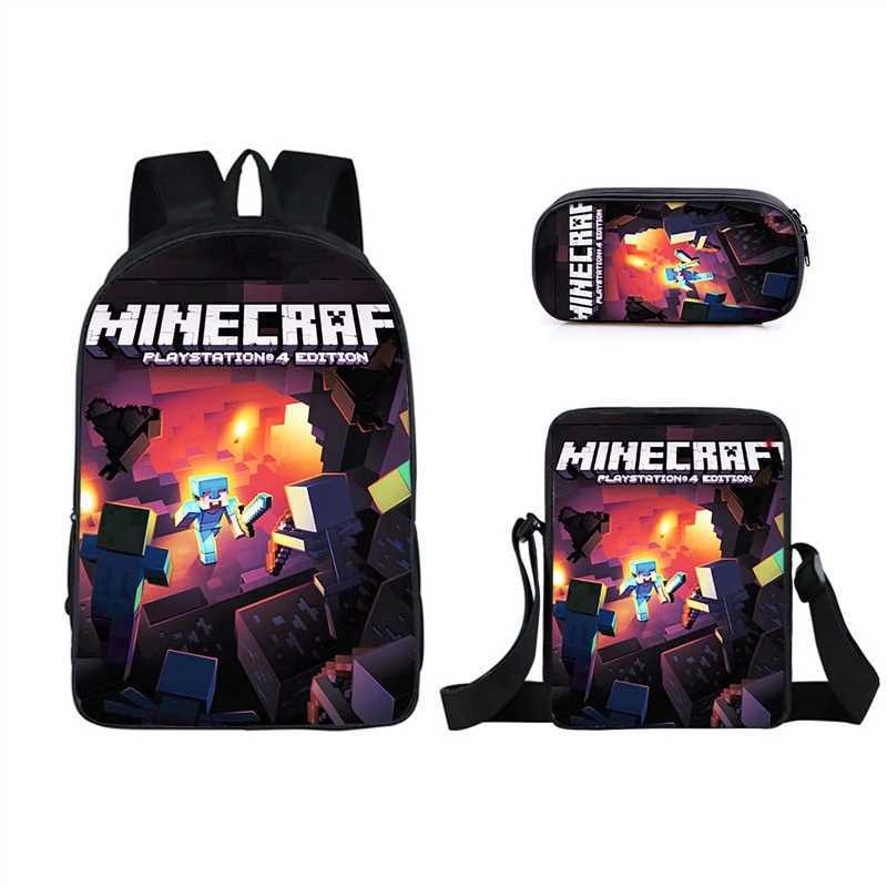 School Season Digital Printing Backpack Student Bag Large Capacity Children'S Messenger Bag Lunch Bag