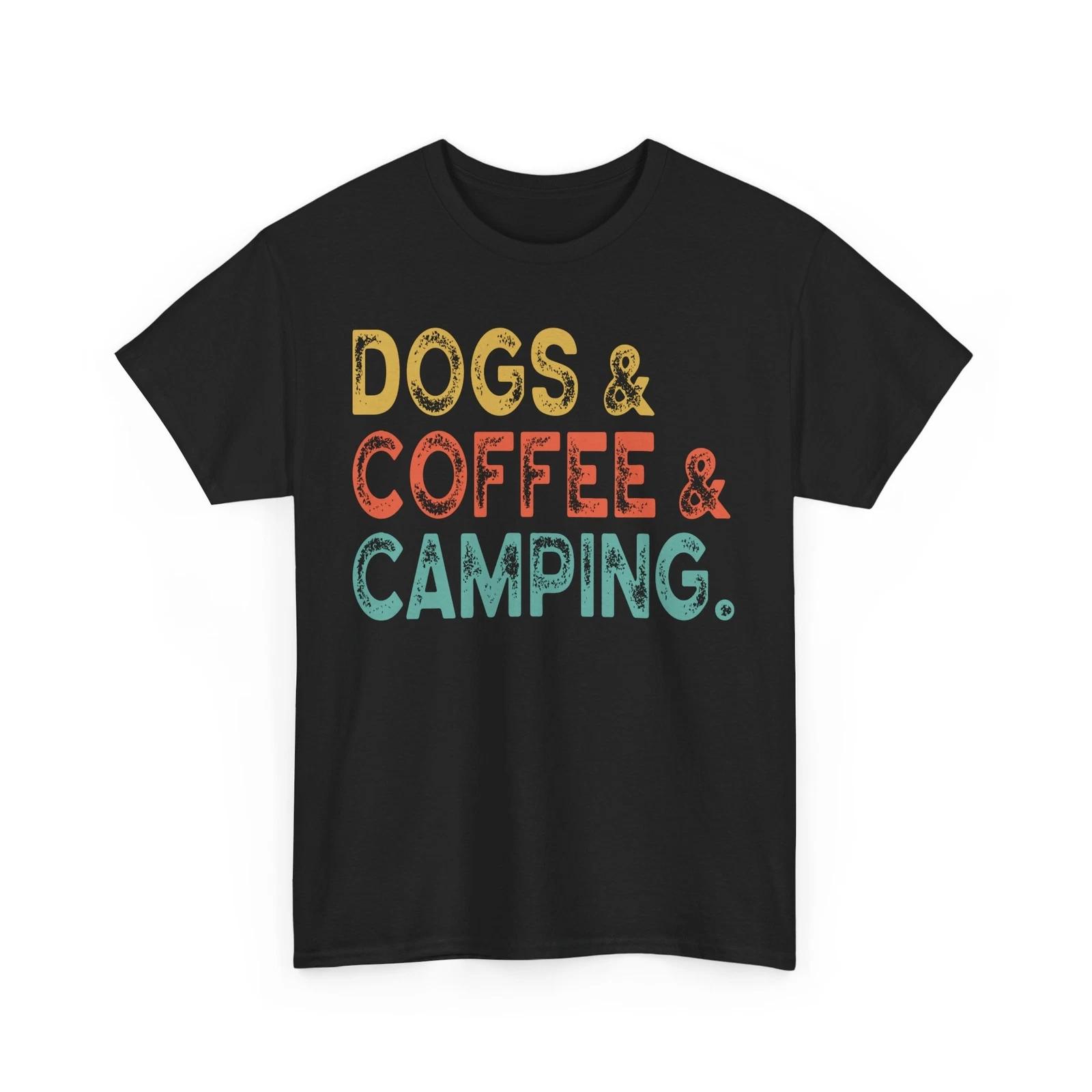 Coffee Queen T-Shirt | Funny Caffeine Addict Dogs Coffee Camping Shirt S