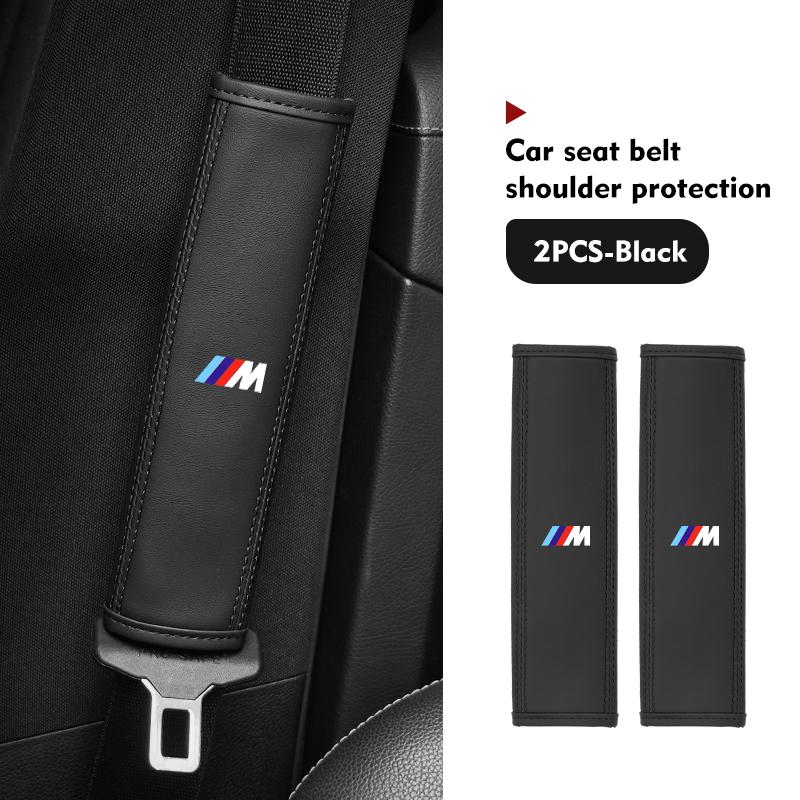 For BMW Leather Car Seat Belt Shoulder Protector Seat Belt Cover Performance X1 X3 X5 E39 E46 E90 F20 E60 F30 M3 M5