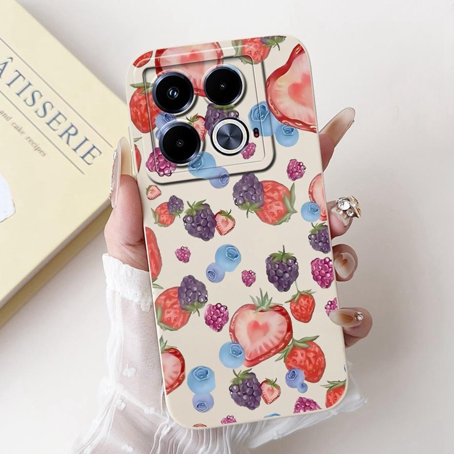 Beautiful Floral Phone Case For Infinix Note 40 4G / Note40 Pro / Note 40 Pro+ (40 Pro Plus) Soft Silicone Cover Bumpers