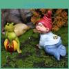Resin Dwarf Garden Micro Landcape With Frog And Baby Gnome For Holiday Decor And Gift Giving