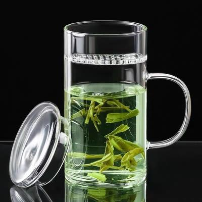 300/500ML 2 ÎN 1 Cana de Ceai din Sticlă cu Infuzor și Capac Borosilicat Clar Filtru Cana de Ceai Rezistență la Căldură Floare Puer Maker Cești de Ceai