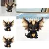 Car Decor Acrylic Flat Surface Black Dragon Pendant With Cartoon Style For Vehicle Interior Enhancement