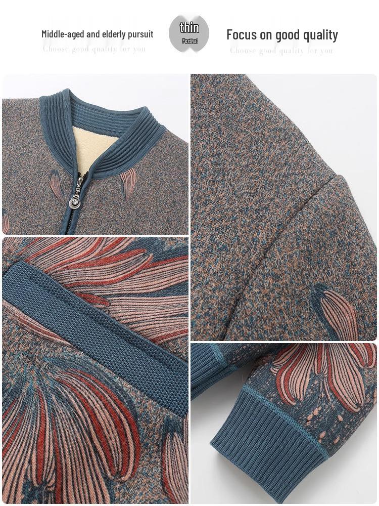 Warm Winter Knitwear: Fleece-Cardigans & Thick Sweaters for Senior Women