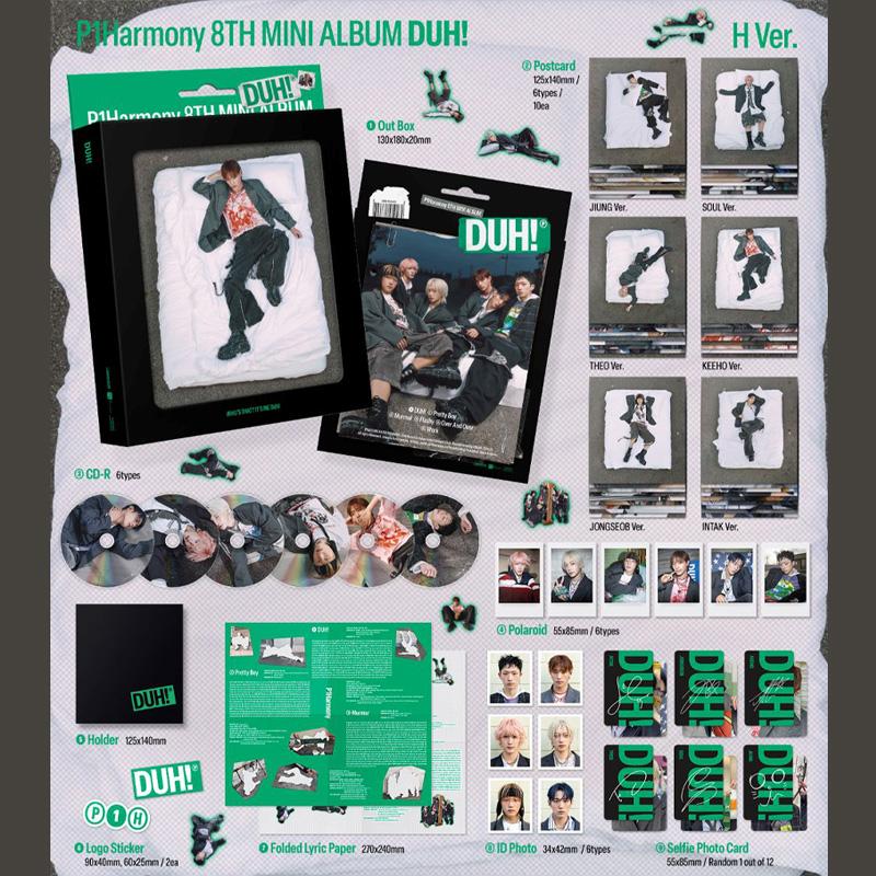 P1Harmony 8th Mini Album H Ver./DUH! Compact Ver.