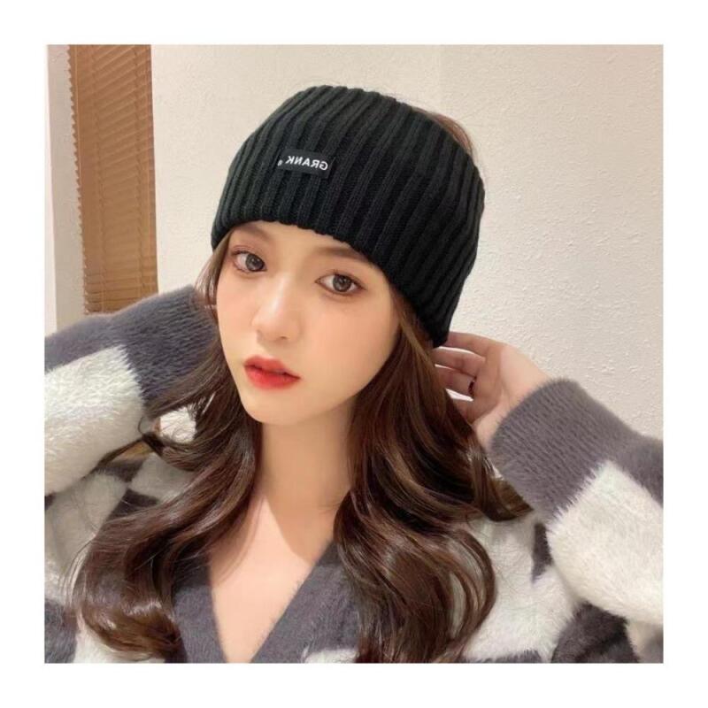 Women s Wide Hairband Golji Y2K Knit Hat C7330_Brown