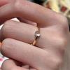 Simple and New In Charm Rings Chinese Style Natural Chalcedony Ice Transparent Glossy Small Round Beads Ring Jewelry Gifts