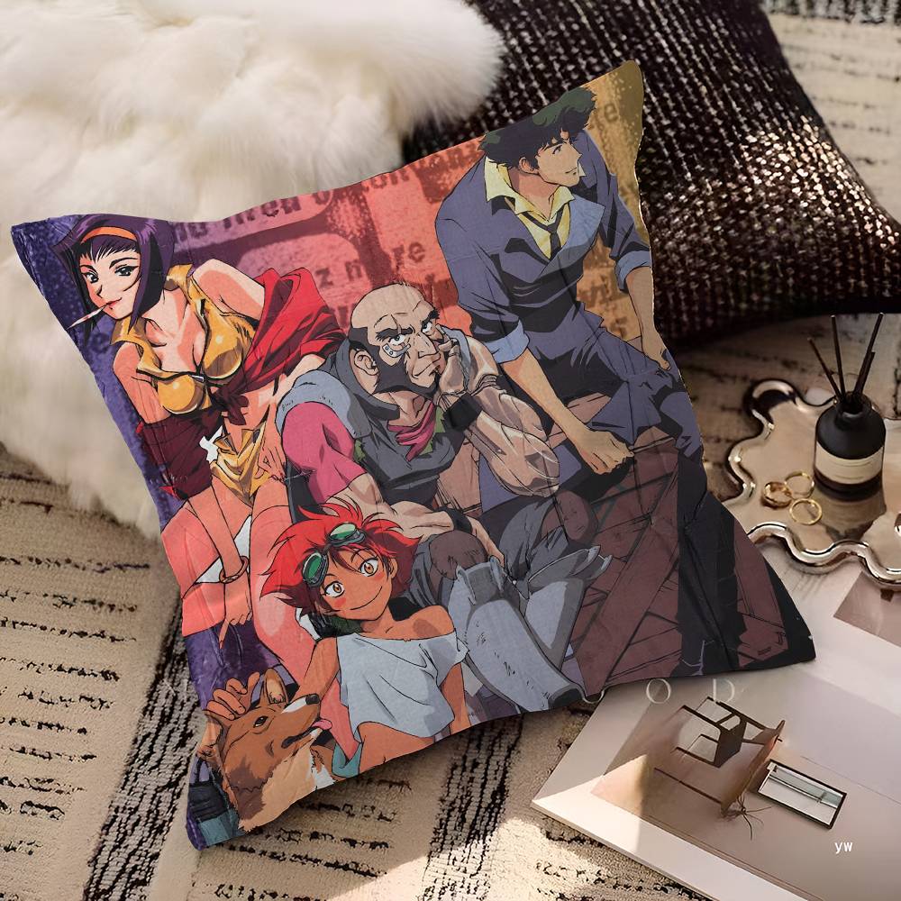 Anime C-Cowboy B-Bebop Cushion Cover Inches Farmhouse Decor Home Throw Pillow Covers For Couch Decorations