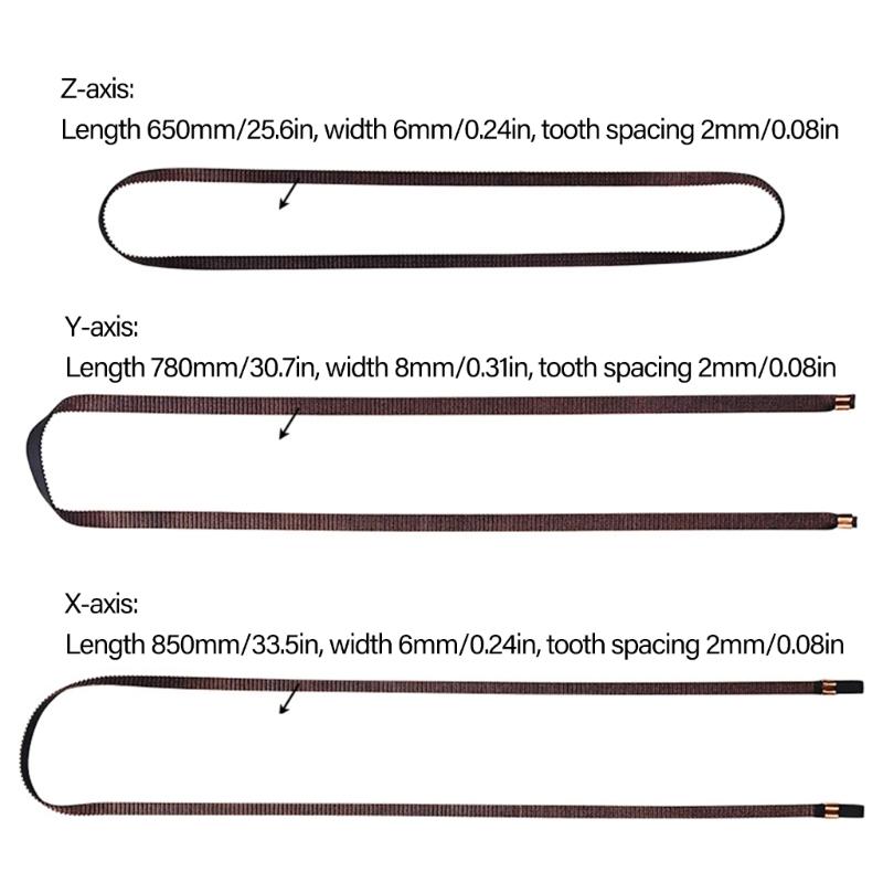 3D Printer Accessories X/Y/Z Axes Belt Replacement Kit Synchronous Leather Belt Timing Belt Mechanical Part for
