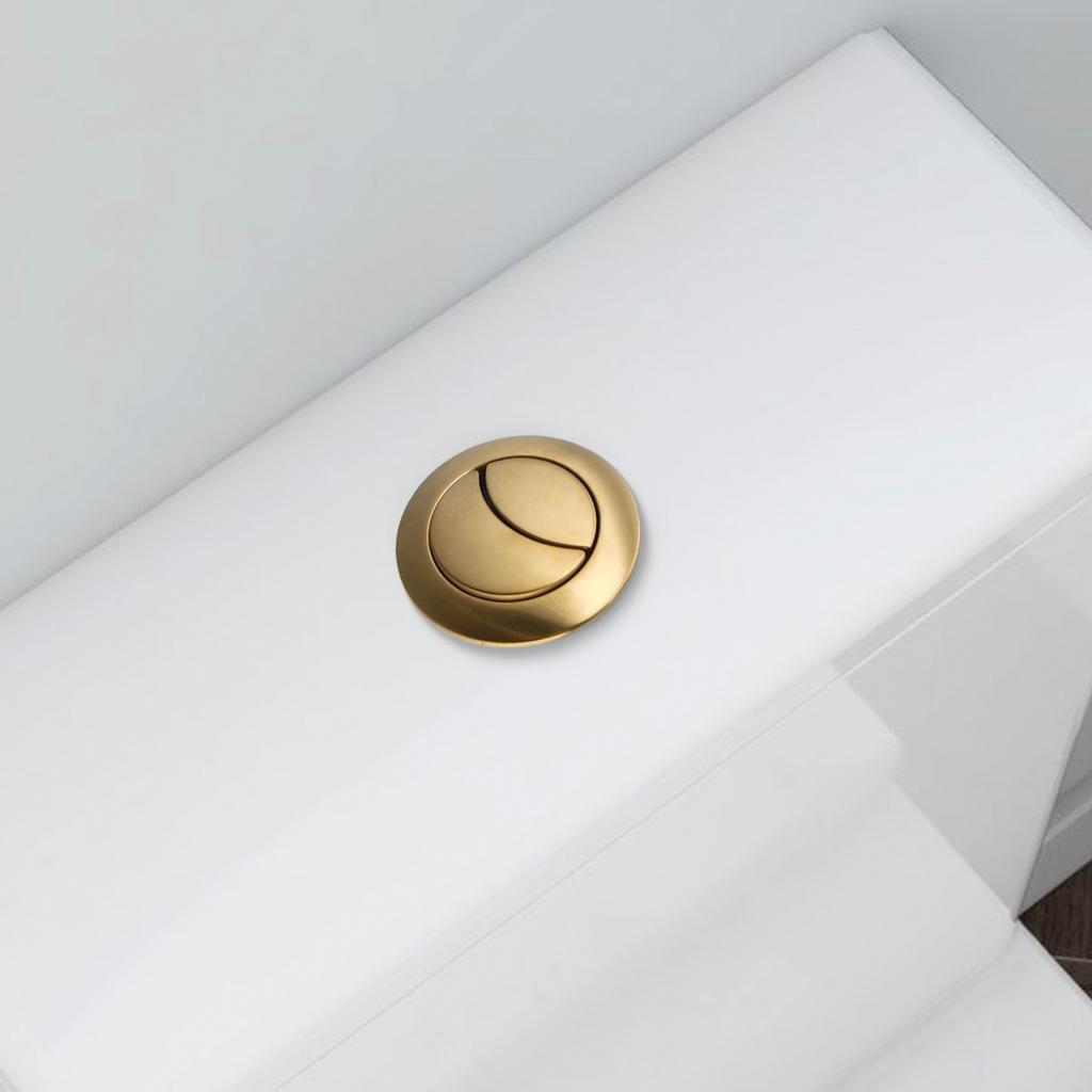 Pulsante per Cassetta di Scarico WC a Muro in Ottone Spazzolato Oro di Alta Qualità 38mm
