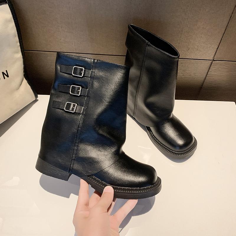 

Fashion New Retro Style Knee High Boots Women Fashion Ladies Slip on Knight Long Boots Autumn Winter Women s Footwear Knight Booties 40 чёрный