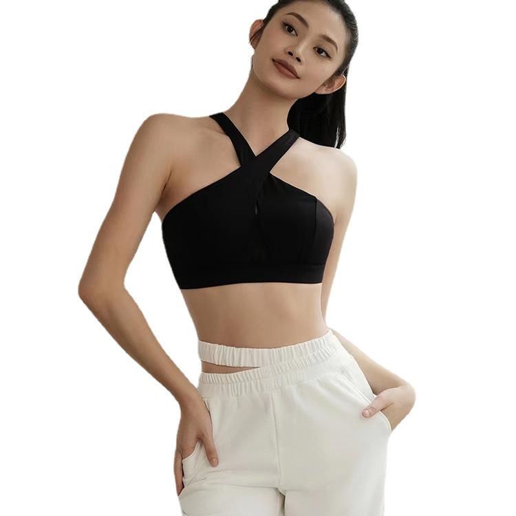 Women's Breathable Mesh Yoga Tops with Chest Pads - Fitness Sportswear