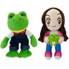 Cartoon Girl Plush Frog Toy Magic Expression Stuffed Animal Doll Cute Plush Doll  Gift