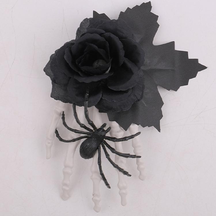 Themed Black Halloween Hair Accessory Secure Hair Grip Design For Cosplay Gothic Fashion And Special Occasion