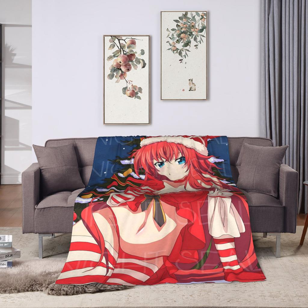 Chrismas Rias grimory High School DxD Anime Flanelldecke Warm Weich Überwurfdecke für Sofa Bett Lustige Tagesdecke Sofa Bettbezug