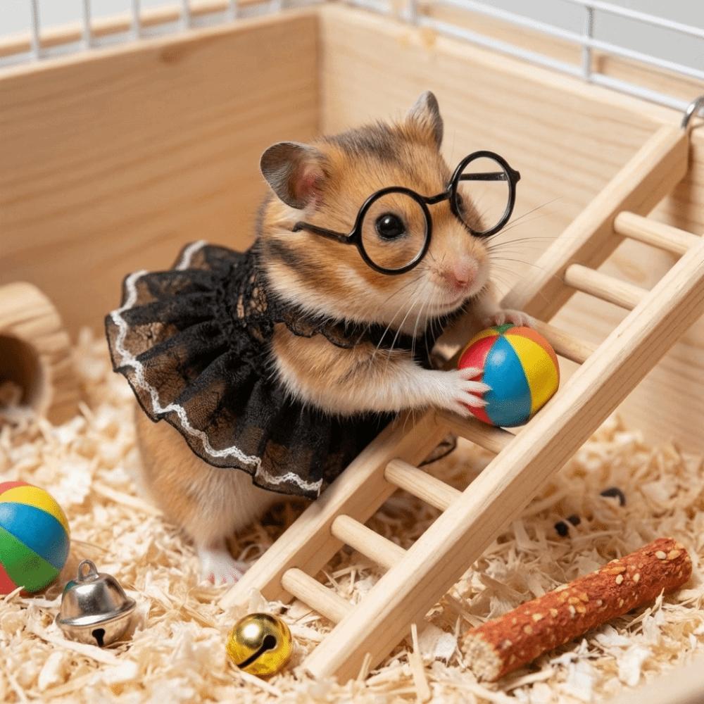 Adorable Hamster Princess Dress Lightweight Pet Suspender Skirt Fancy Rats