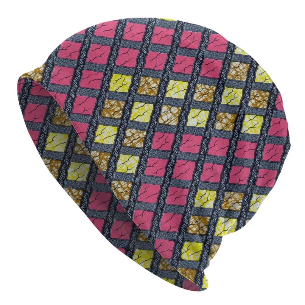 Custom African Ethnic Tribal Ankara Pattern Bonnet Hat Knit Hat Unisex WoUnisex Fashion Unisex Adult Winter Warm Skullies Beanies Caps