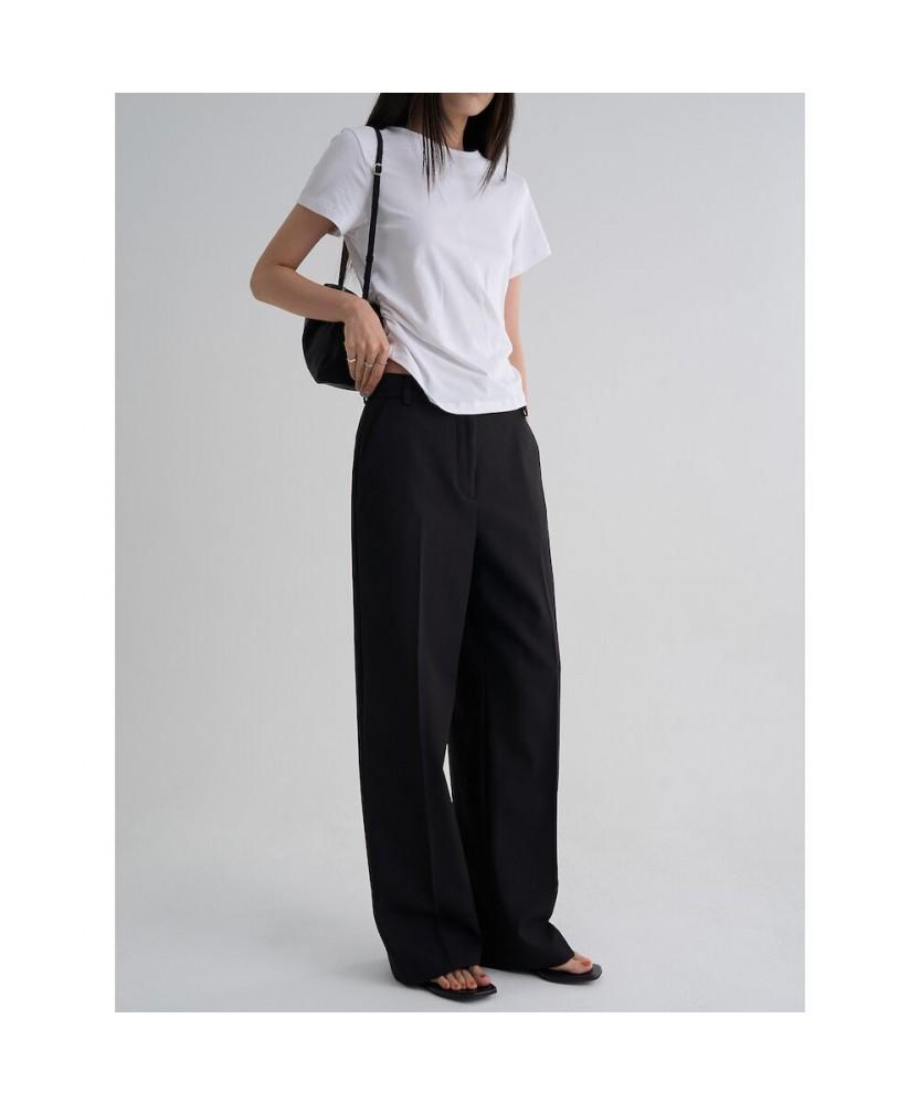 8SECONDS July Daily Straight Slacks (Basic) Black