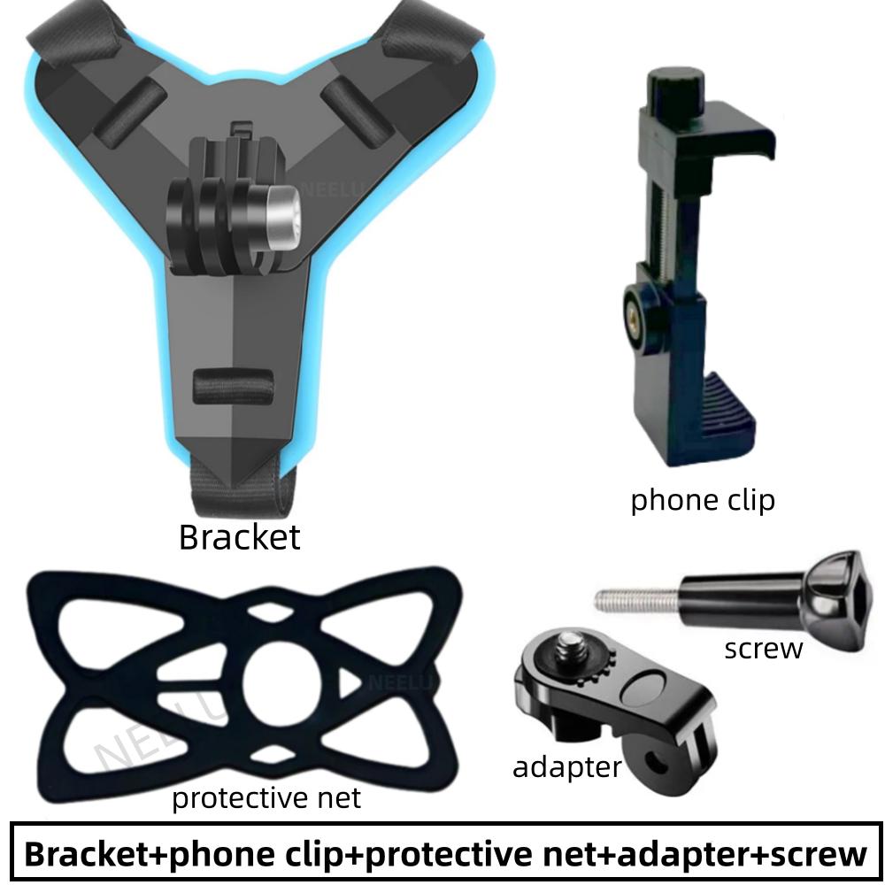 Motorcycle Helmet Phone Stand Mount Holder For GoPro Hero 12 10 9 8 7 Action Sports Camera Holder Motorcycle Camera Accessories